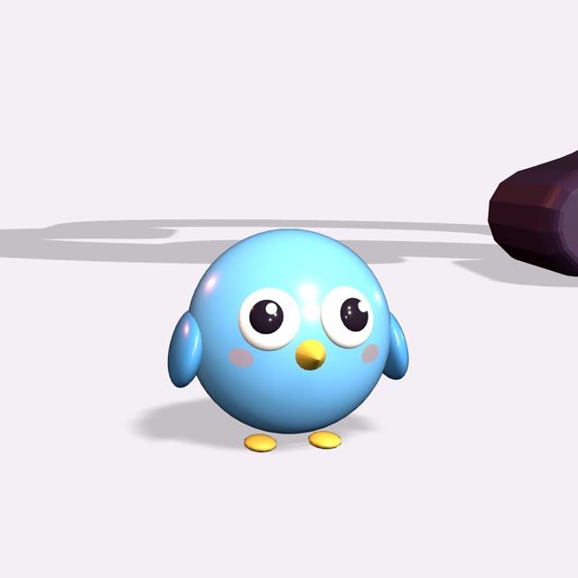 Pip, the small sky-blue bird