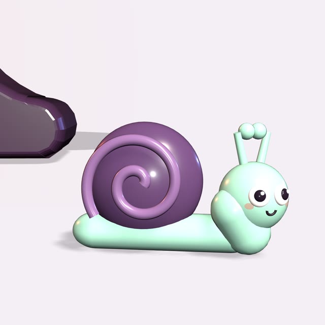 Shelly, the kind mint-green snail